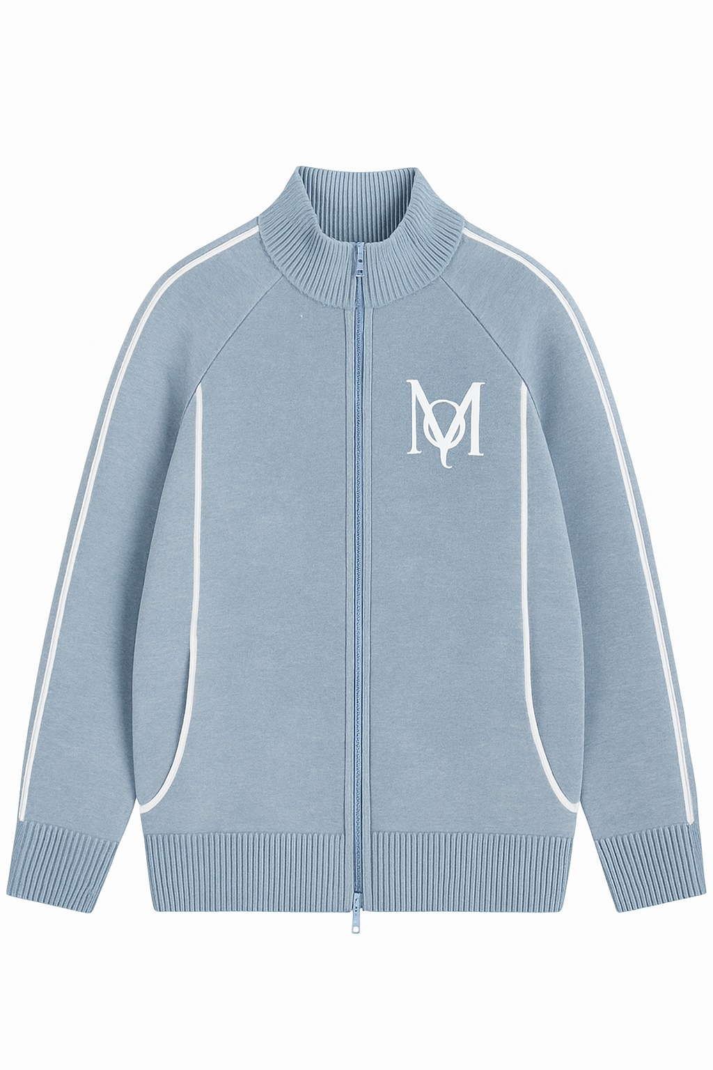 Veste zippée bleu clair