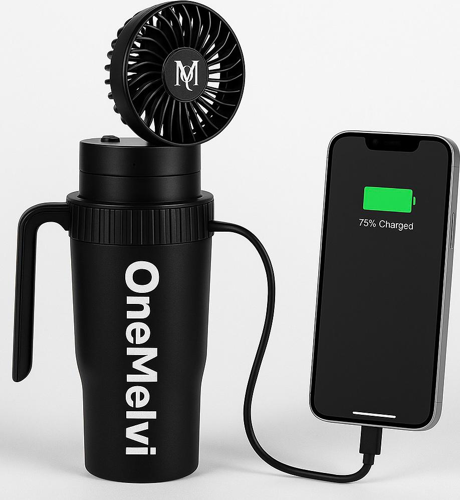 Gourde Ventilateur & Powerbank